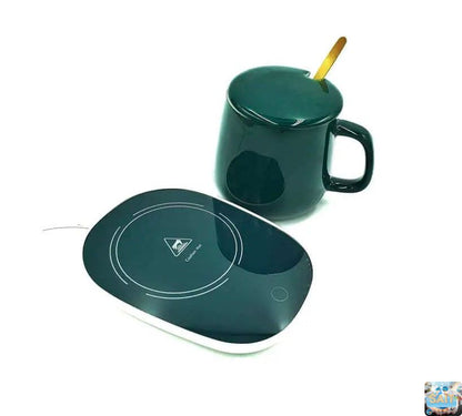 Using advanced microgravity technology - Portable Coffee Ceramic Mug Set With Warming Coaster